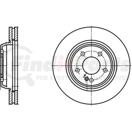 422302 by ATE BRAKE PRODUCTS - ATE Original Rear Disc Brake Rotor 422302 for Mercedes Benz