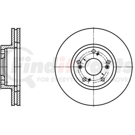 423109 by ATE BRAKE PRODUCTS - ATE Original Front Disc Brake Rotor 423109 for Honda