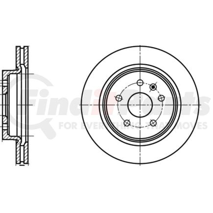 423114 by ATE BRAKE PRODUCTS - ATE Original Rear Disc Brake Rotor 423114 for Buick, Saab
