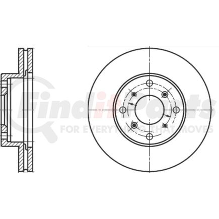 423105 by ATE BRAKE PRODUCTS - ATE Original Front Disc Brake Rotor 423105 for Honda