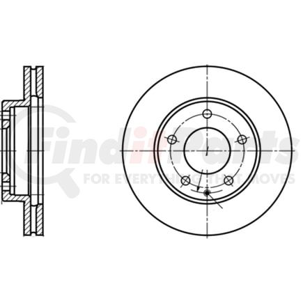 424129 by ATE BRAKE PRODUCTS - ATE Original Front Disc Brake Rotor 424129 for Mazda