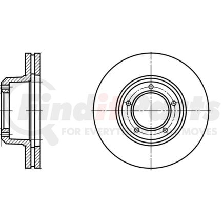 424143 by ATE BRAKE PRODUCTS - ATE Original Front Disc Brake Rotor 424143 for Land Rover