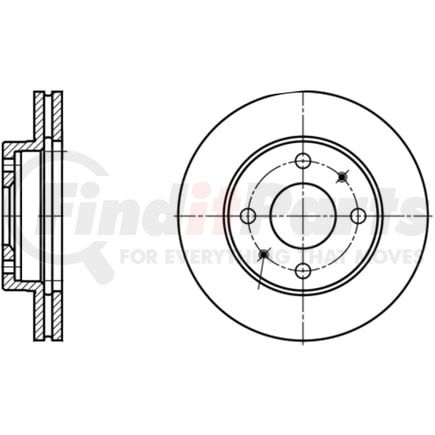 424136 by ATE BRAKE PRODUCTS - ATE Original Front Disc Brake Rotor 424136 for Eagle, Mitsubishi, Plymouth