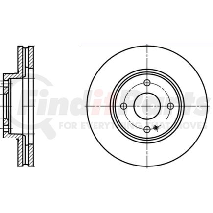424164 by ATE BRAKE PRODUCTS - ATE Original Front Disc Brake Rotor 424164 for Mazda