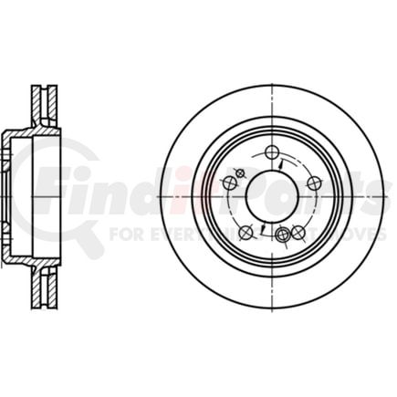 424188 by ATE BRAKE PRODUCTS - ATE Original Rear Disc Brake Rotor 424188 for Mercedes Benz