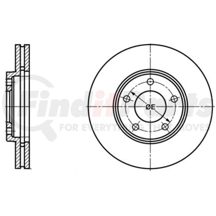 424193 by ATE BRAKE PRODUCTS - ATE Original Front Disc Brake Rotor 424193 for Chrysler, Dodge, Plymouth