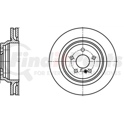 424212 by ATE BRAKE PRODUCTS - ATE Original Rear Disc Brake Rotor 424212 for Mercedes Benz