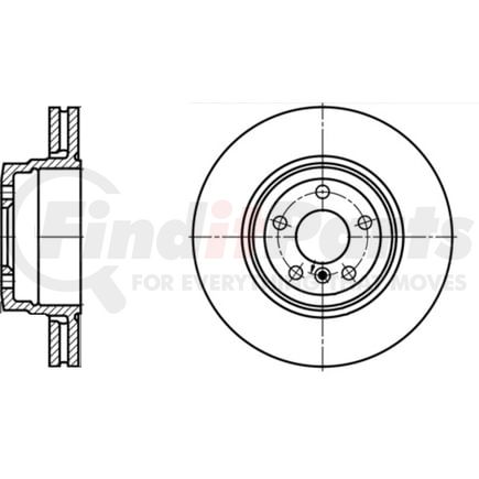 424213 by ATE BRAKE PRODUCTS - ATE Original Rear Disc Brake Rotor 424213 for BMW