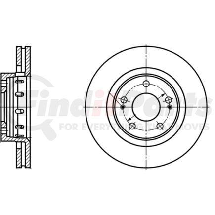 424215 by ATE BRAKE PRODUCTS - ATE Original Front  Disc Brake Rotor 424215 for Mitsubishi