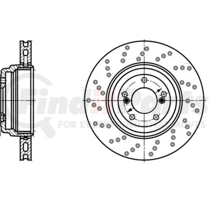 424231 by ATE BRAKE PRODUCTS - ATE Original Rear Left Disc Brake Rotor 424231 for BMW