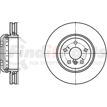 424233 by ATE BRAKE PRODUCTS - ATE Original Rear Disc Brake Rotor 424233 for BMW