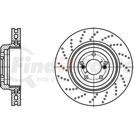 ATE Brake Products 424235 Disc Brake Rotor ATE Original Rear Left Disc Brake Rotor 424235 for BMW