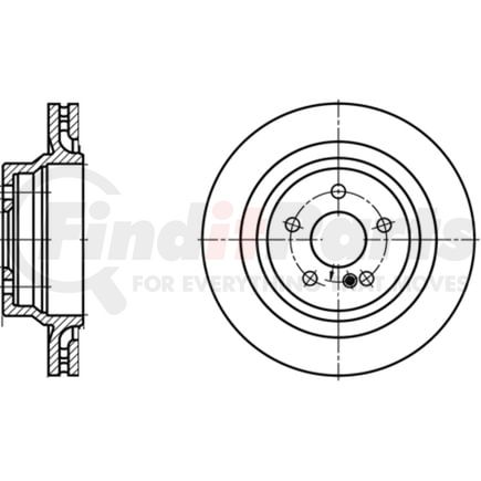 424236 by ATE BRAKE PRODUCTS - ATE Original Rear Disc Brake Rotor 424236 for Mercedes Benz