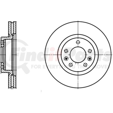 424217 by ATE BRAKE PRODUCTS - ATE Original Front Disc Brake Rotor 424217 for Mazda