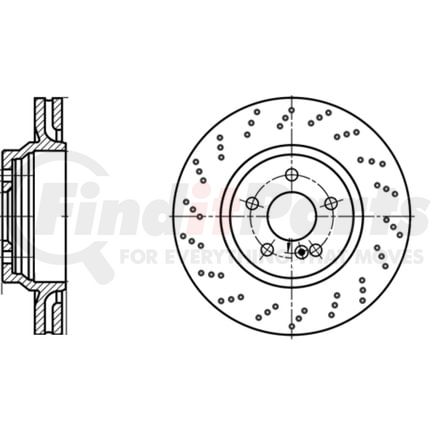 424226 by ATE BRAKE PRODUCTS - ATE Original Rear Disc Brake Rotor 424226 for Mercedes Benz