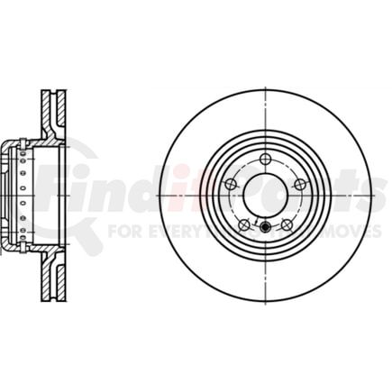 ATE Brake Products 424250 Disc Brake Rotor ATE Original Rear Disc Brake Rotor 424250 for BMW
