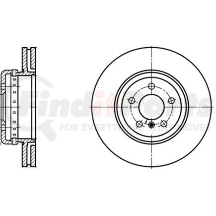 424251 by ATE BRAKE PRODUCTS - ATE Original Rear Disc Brake Rotor 424251 for BMW