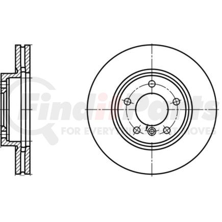 424240 by ATE BRAKE PRODUCTS - ATE Original Front Disc Brake Rotor 424240 for Mini