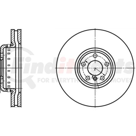 424262 by ATE BRAKE PRODUCTS - ATE Original Rear Disc Brake Rotor 424262 for BMW