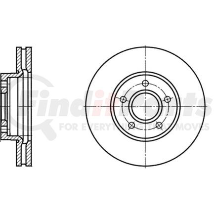 425117 by ATE BRAKE PRODUCTS - ATE Original Front Disc Brake Rotor 425117 for Volvo