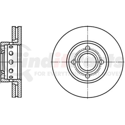 425106 by ATE BRAKE PRODUCTS - ATE Original Front Disc Brake Rotor 425106 for Audi