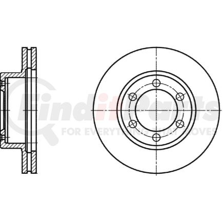 425135 by ATE BRAKE PRODUCTS - ATE Original Front Disc Brake Rotor 425135 for Toyota