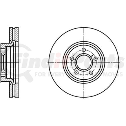 425162 by ATE BRAKE PRODUCTS - ATE Original Front Disc Brake Rotor 425162 for Volvo