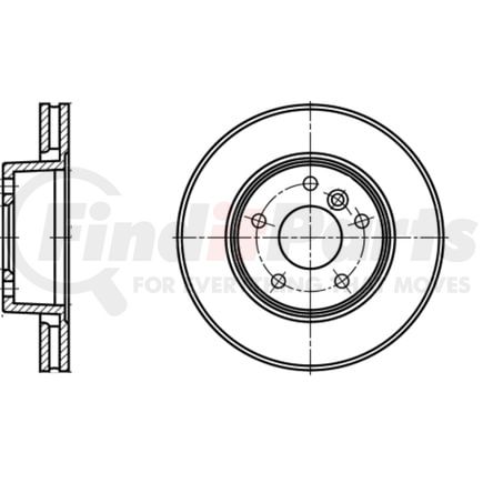 425164 by ATE BRAKE PRODUCTS - ATE Original Front Disc Brake Rotor 425164 for Land Rover