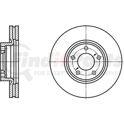 425170 by ATE BRAKE PRODUCTS - ATE Original Front Disc Brake Rotor 425170 for Mazda