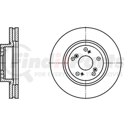 425182 by ATE BRAKE PRODUCTS - ATE Original Front Disc Brake Rotor 425182 for Honda