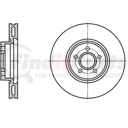 425197 by ATE BRAKE PRODUCTS - ATE Original Front Disc Brake Rotor 425197 for Volvo