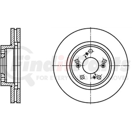 425173 by ATE BRAKE PRODUCTS - ATE Original Front Disc Brake Rotor 425173 for Acura