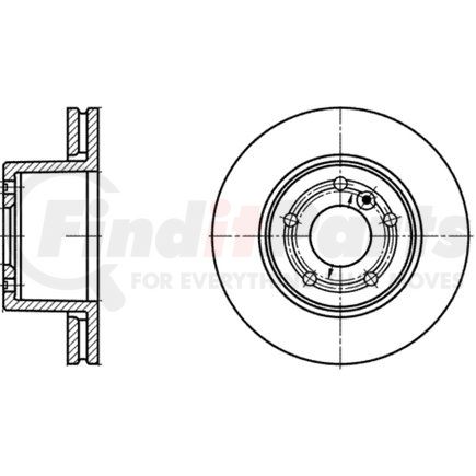 425176 by ATE BRAKE PRODUCTS - ATE Original Front  Disc Brake Rotor 425176 for Land Rover