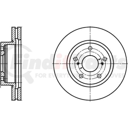 425178 by ATE BRAKE PRODUCTS - ATE Original Front Disc Brake Rotor 425178 for Lexus, Scion, Toyota