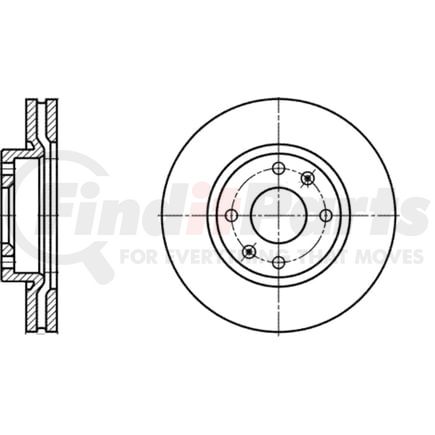 426129 by ATE BRAKE PRODUCTS - ATE Original Front Disc Brake Rotor 426129 for Hyundai, Kia