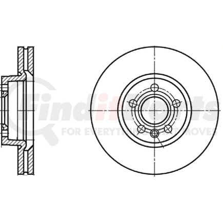 426119 by ATE BRAKE PRODUCTS - ATE Original Front Disc Brake Rotor 426119 for Volkswagen