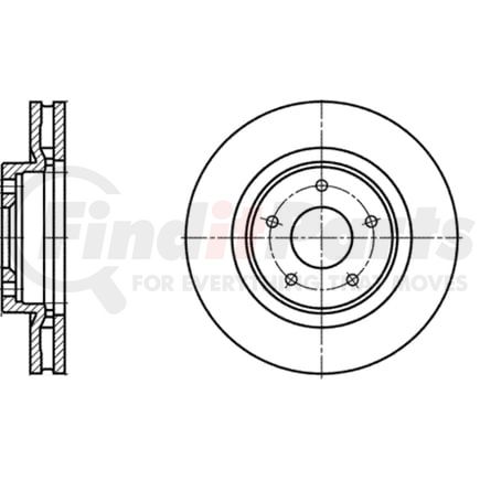 426154 by ATE BRAKE PRODUCTS - ATE Original Front  Disc Brake Rotor 426154 for Nissan