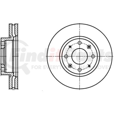 426155 by ATE BRAKE PRODUCTS - ATE Original Front Disc Brake Rotor 426155 for Kia