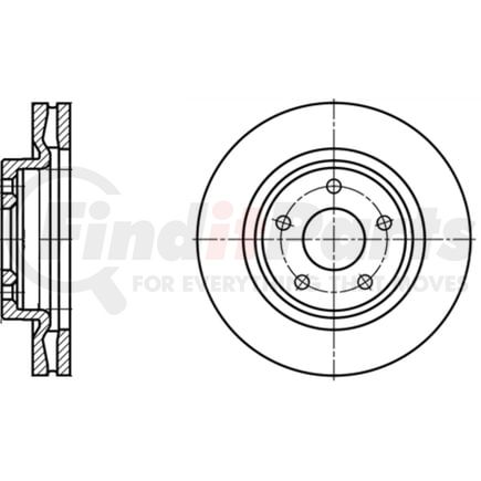 426177 by ATE BRAKE PRODUCTS - ATE Original Front Disc Brake Rotor 426177 for Nissan