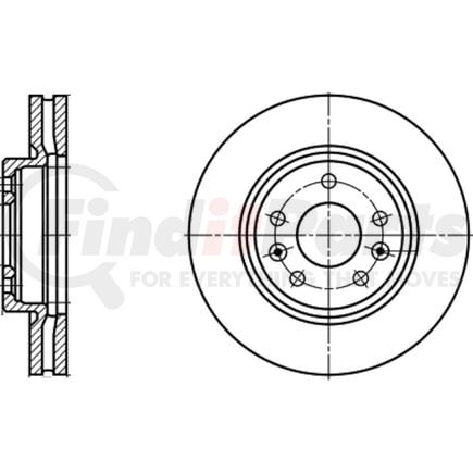 426185 by ATE BRAKE PRODUCTS - ATE Original Front Disc Brake Rotor 426185 for Nissan