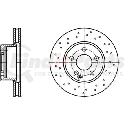 428100 by ATE BRAKE PRODUCTS - ATE Original Front Disc Brake Rotor 428100 for Mercedes Benz