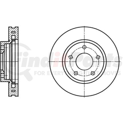 426164 by ATE BRAKE PRODUCTS - ATE Original Front  Disc Brake Rotor 426164 for Mitsubishi