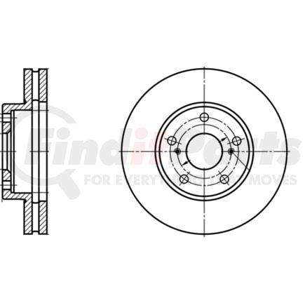 428115 by ATE BRAKE PRODUCTS - ATE Original Front Disc Brake Rotor 428115 for Lexus, Toyota