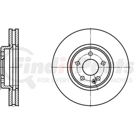 428126 by ATE BRAKE PRODUCTS - ATE Original Front  Disc Brake Rotor 428126 for Mercedes Benz