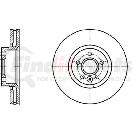 428162 by ATE BRAKE PRODUCTS - ATE Original Front Disc Brake Rotor 428162 for Land Rover, Volvo