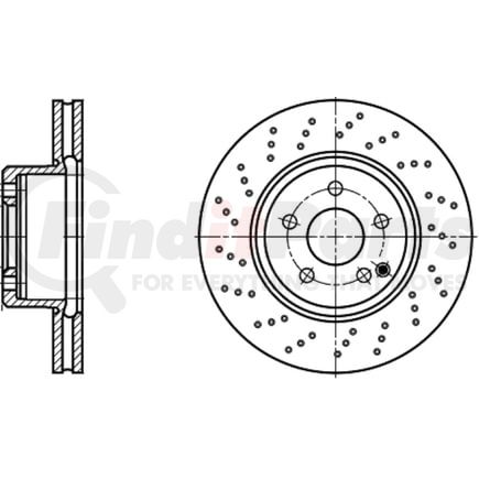 ATE Brake Products 428163 Disc Brake Rotor ATE Original Front Disc Brake Rotor 428163 for Mercedes Benz