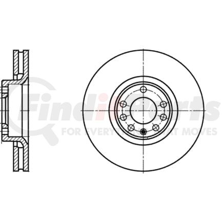 ATE Brake Products 428164 Disc Brake Rotor ATE Original Front Disc Brake Rotor 428164 for Saab