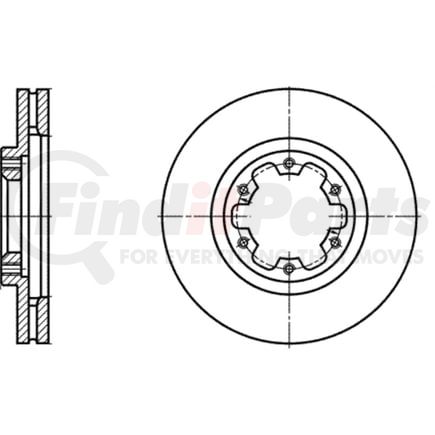 428166 by ATE BRAKE PRODUCTS - ATE Original Front Disc Brake Rotor 428166 for INFINITI, Nissan