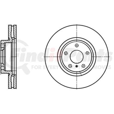 428153 by ATE BRAKE PRODUCTS - ATE Original Front Disc Brake Rotor 428153 for INFINITI, Nissan
