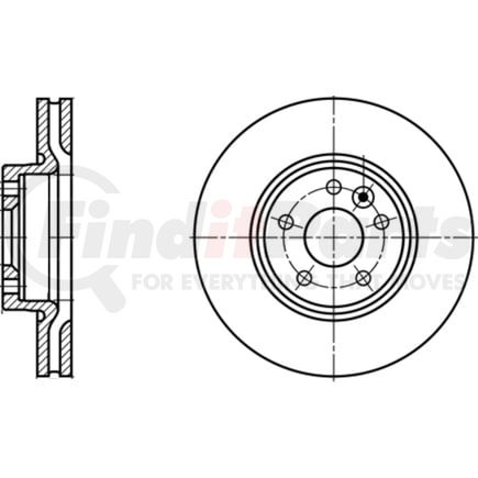 428154 by ATE BRAKE PRODUCTS - ATE Original Front  Disc Brake Rotor 428154 for Land Rover, Volvo